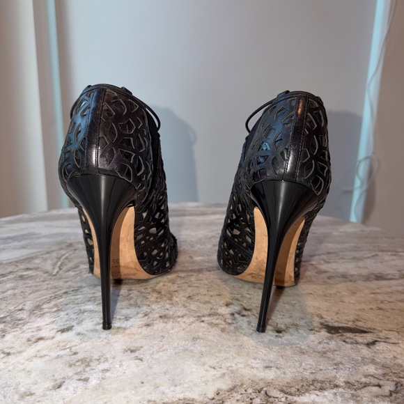 Jimmy Choo Shiny Nappa Tactic Ankle Boots - Picture 3 of 6